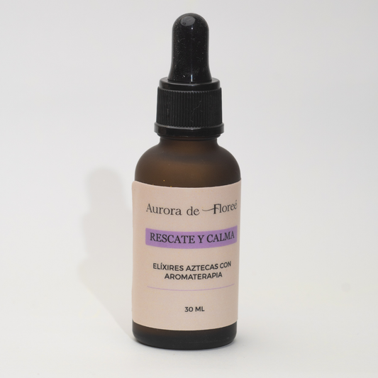 RESCATE Y CALMA             ELÍXIRES AZTECAS CON AROMATERAPIA